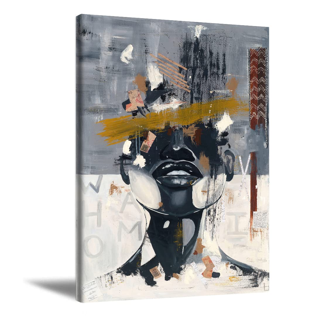 Black Art Wall Decor Black and White Wall Art Black Queen Wall Art African American Wall Art Black Woman Poster Black Girl Unframed Canvas Painting Contemporary Matte Prints Painting Home Decor