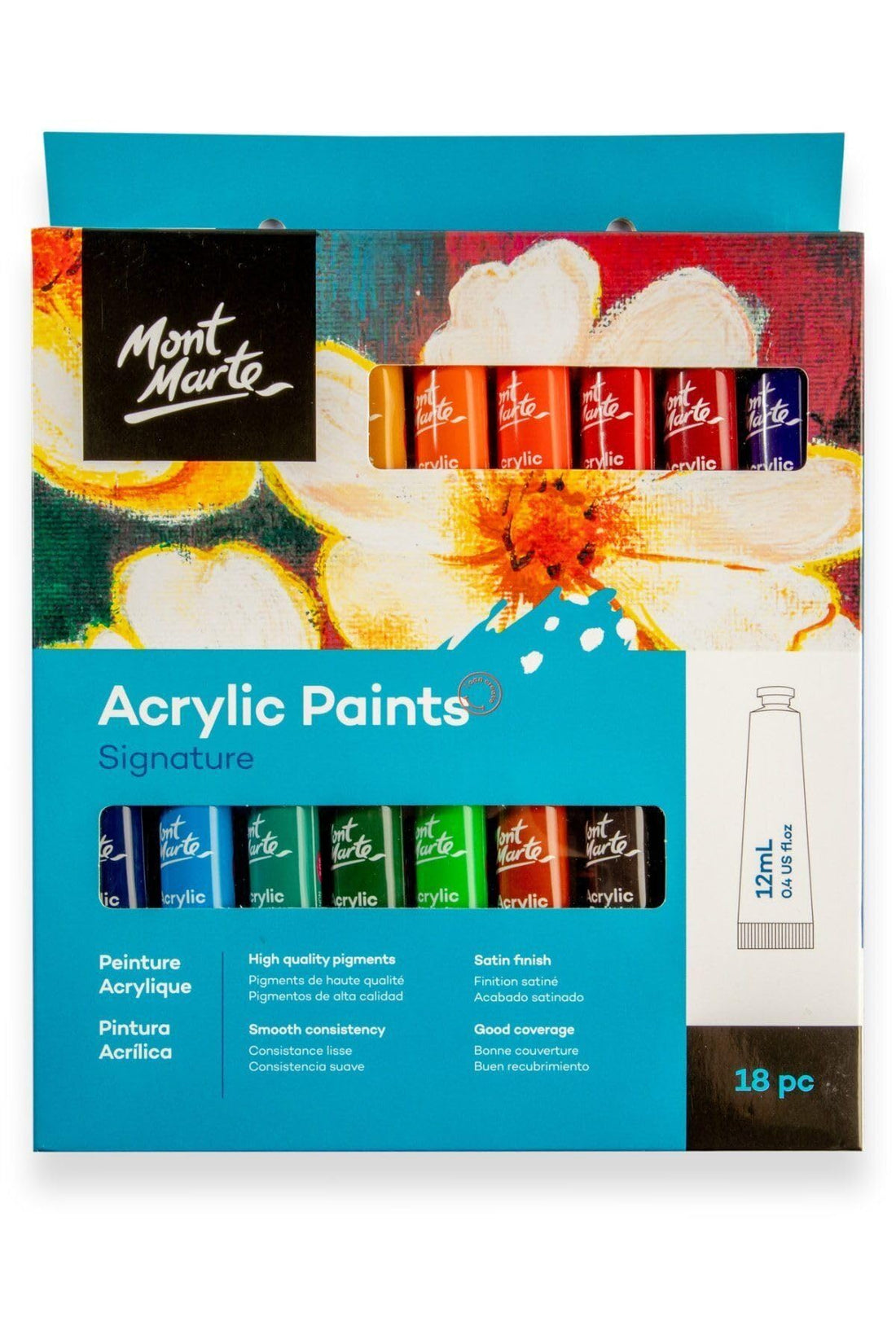 Mont Marte Acrylic Paints 18pc x 12ml