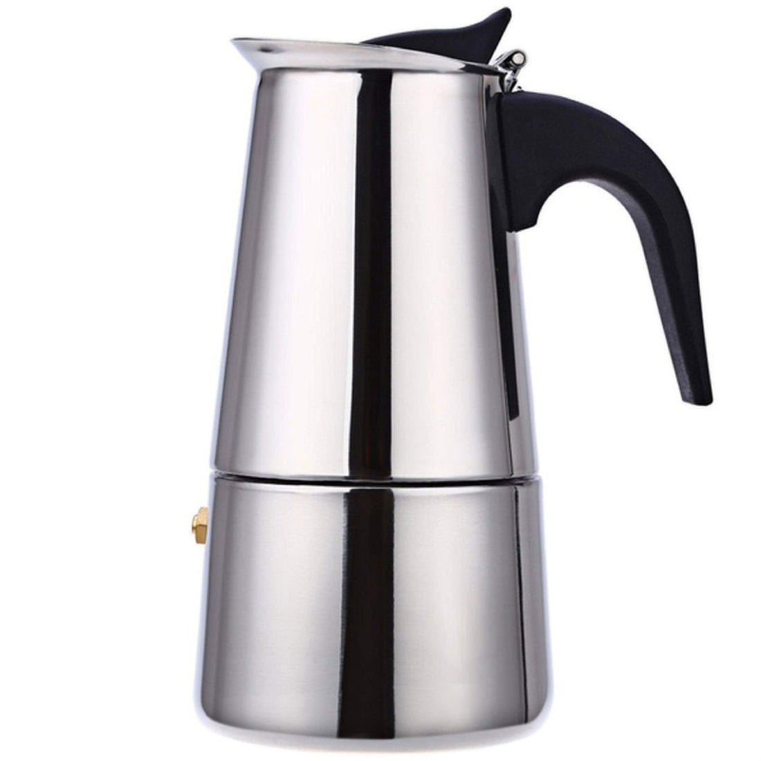 Innlife 2 Cups?100ML? Espreeso Machine and Moka Pot for Gas or Electric Ceramic Stovetop, Italian Espresso Coffee Shot Maker for Italian Espresso, Cappuccino and Latte, Stainless Steel 304