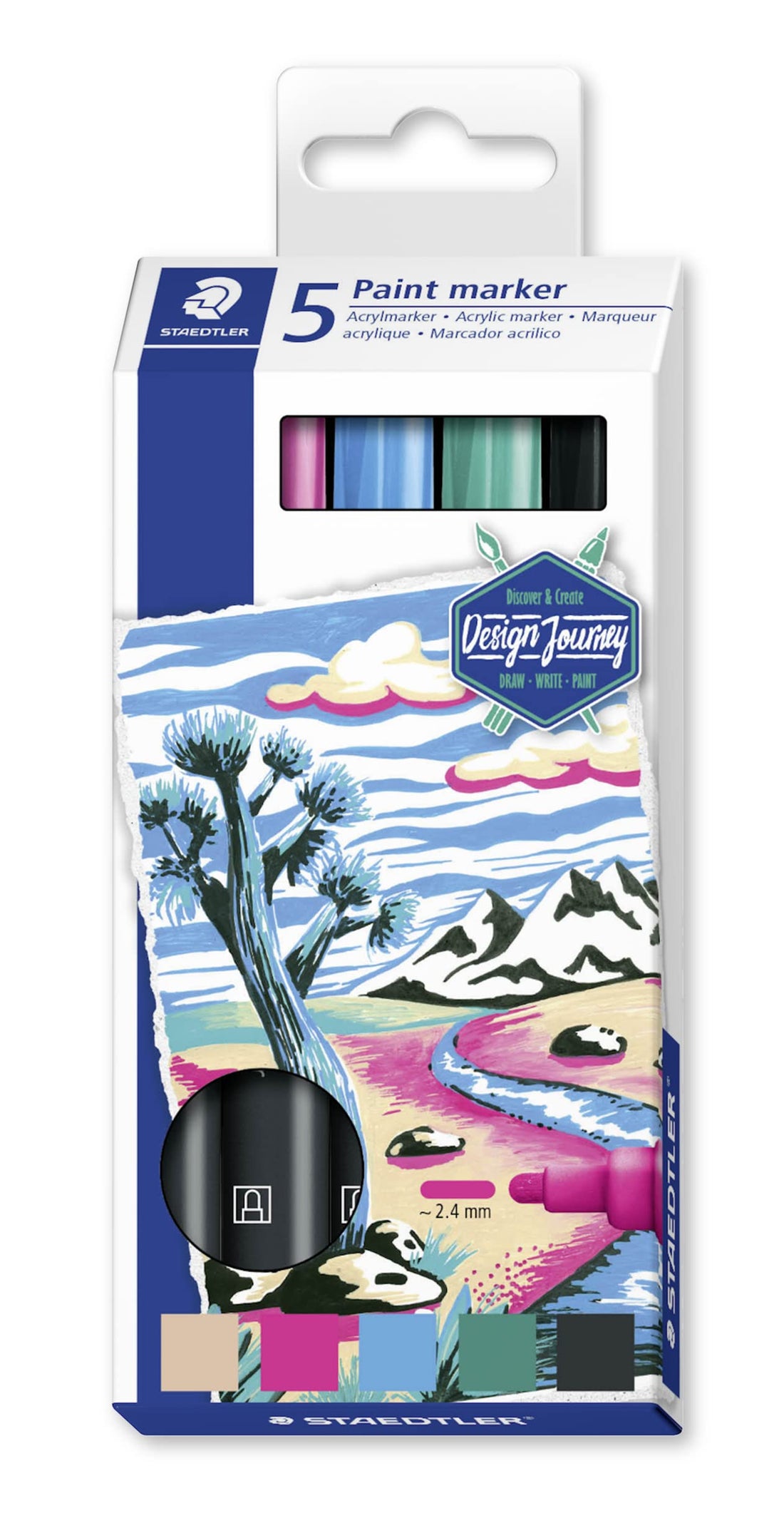 STAEDTLER Lumocolor® paint marker set 349 C5,