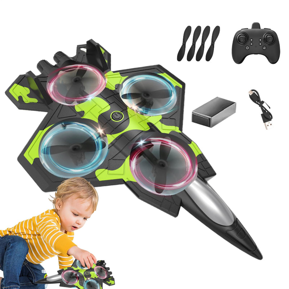 RC Airplane - Remote Control Airplane For Adults | RC Plane Toy | Plane Model Toys For Kids | 2.4GHz Stunt Roll Fighter Outdoor Games Toys For Adults Toys Girls Boys Eat