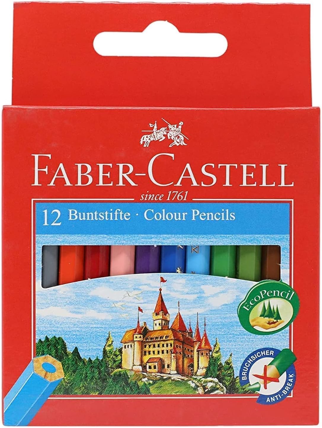 Faber-Castell Short Colour Pencils Set of 12 Pcs. - Multicolor