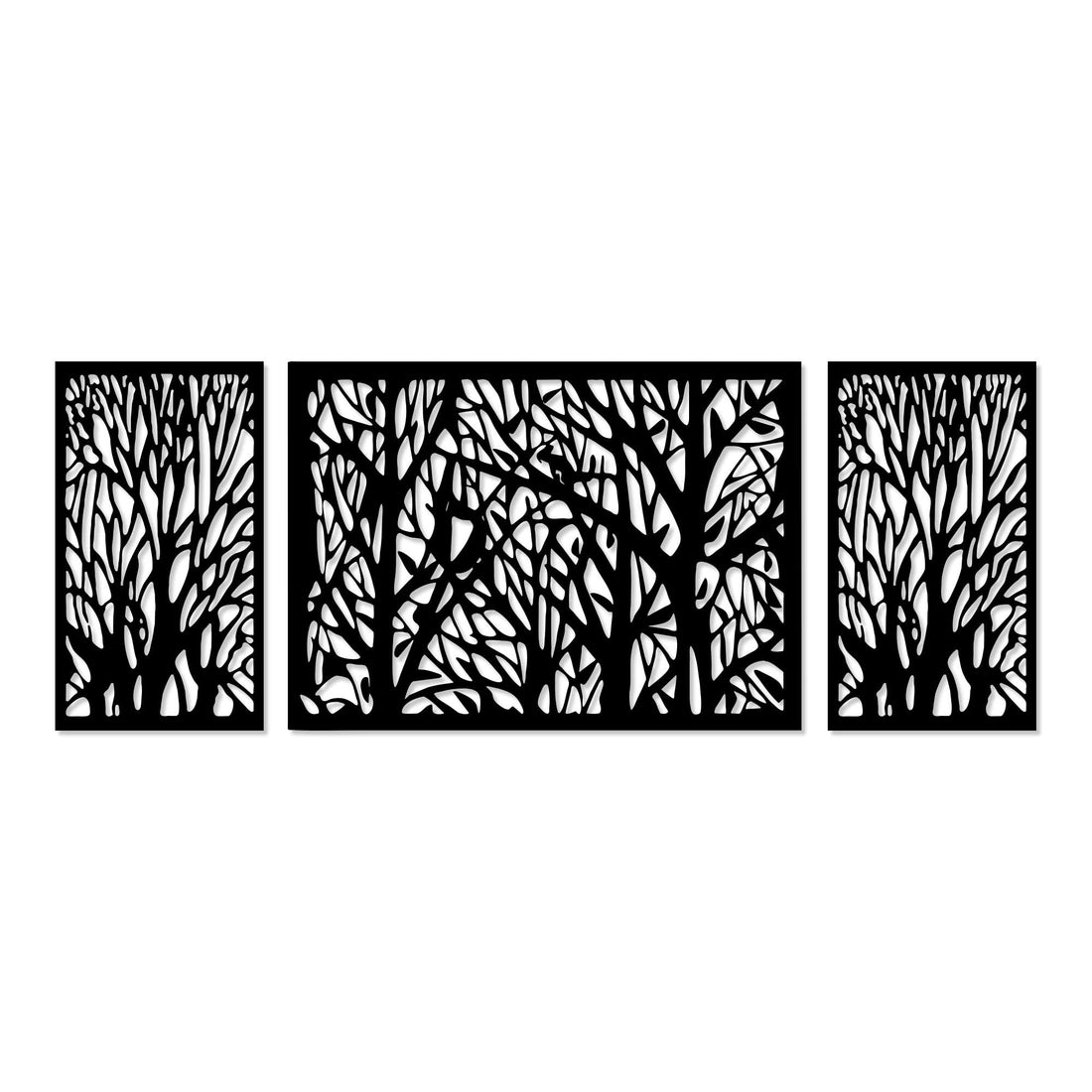 Home Gallery decorative forest trees wooden wall art 3 panels 80x225 cm