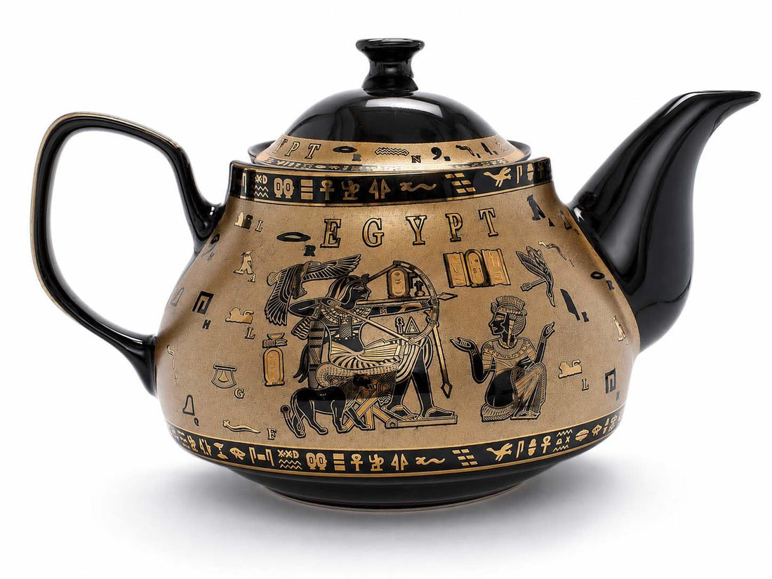 immatgar pharaonic Teapot ancient Egyptian souvenirs gifts for women and men birthday from Egypt - mother day gifts (Chariot - Golden - 650 MM)