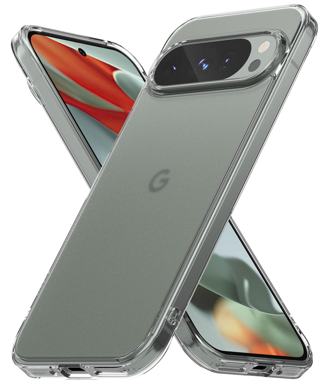 Ringke Fusion Compatible with Pixel 9 Pro / 9 Cover, Anti-fingerprints, Matte Shockproof Rugged Protective Case with Excellent Grip - Matte Clear