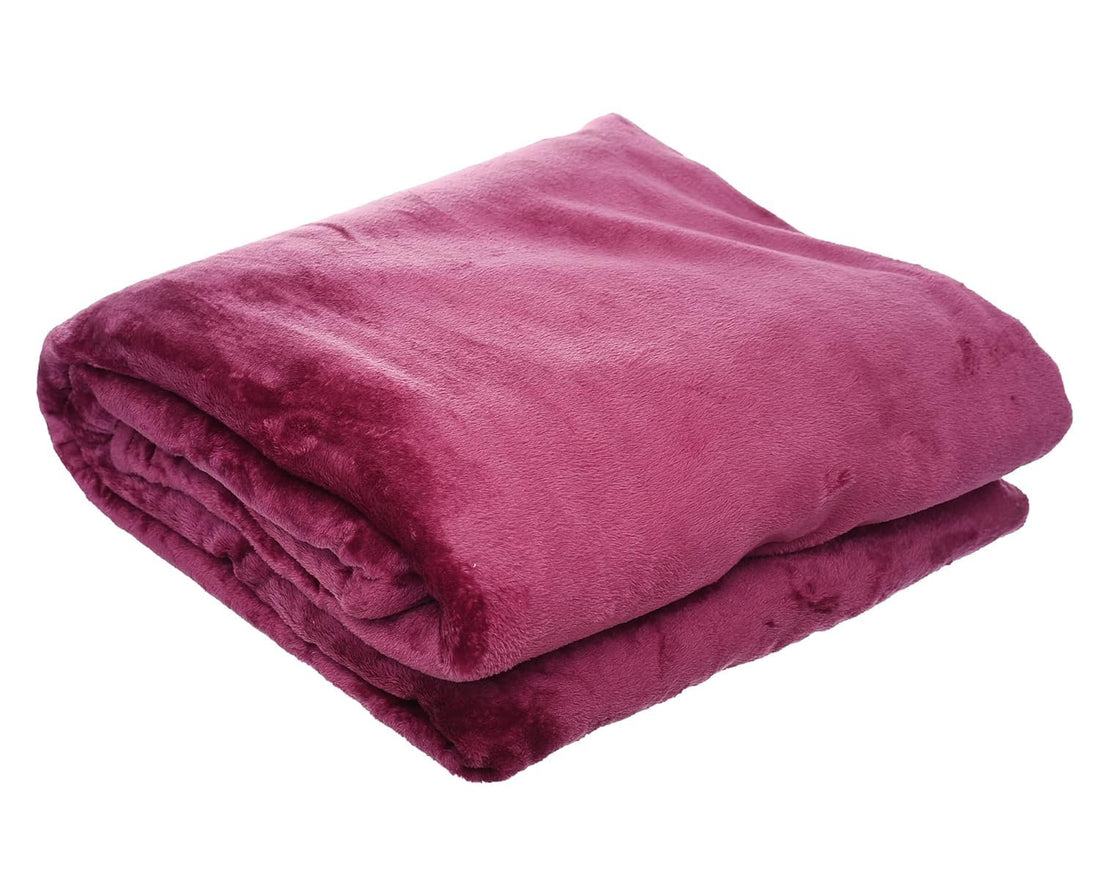 Miro Plush Heater, 220 cm × 240 cm Size, Purple