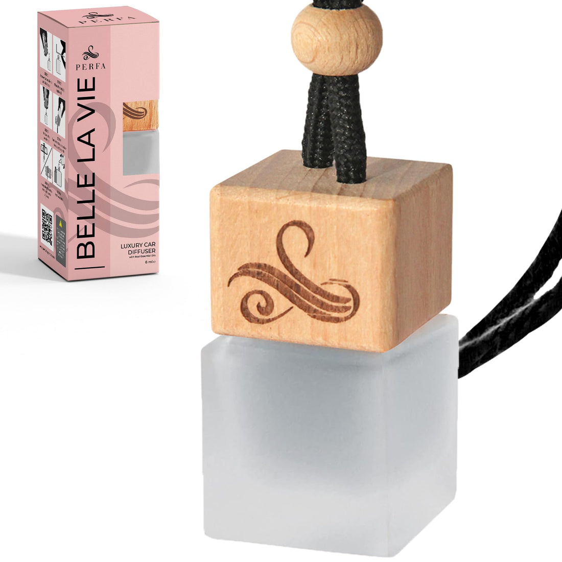 Car Air Freshener for Women - Belle La Vie Car Perfume | Irresistible Car Scent Air Freshener | Odour Eliminator with Essential Oils | Car Air Fresheners Vent Clip | Long Lasting Car Diffuser by Perfa