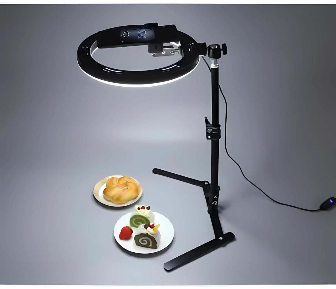 Ring fill light QX-206B (26cm) for professional photography, USB, LED Ring Light with Adjustable Tripod Stand and Phone Holder, 3 Light Modes and 10 Brightness Level for Live Stream, Makeup, YouTube,