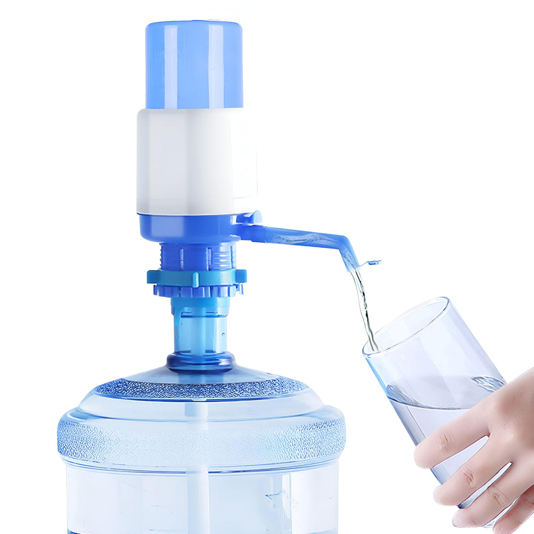 Water Pump - Manual Pressure Dispenser for Easy Access to Drinking Water from 5 Gallon Bottles, Ideal for Home, Office, Outdoor Activities, Compact Design, Simple Installation, 21x22cm