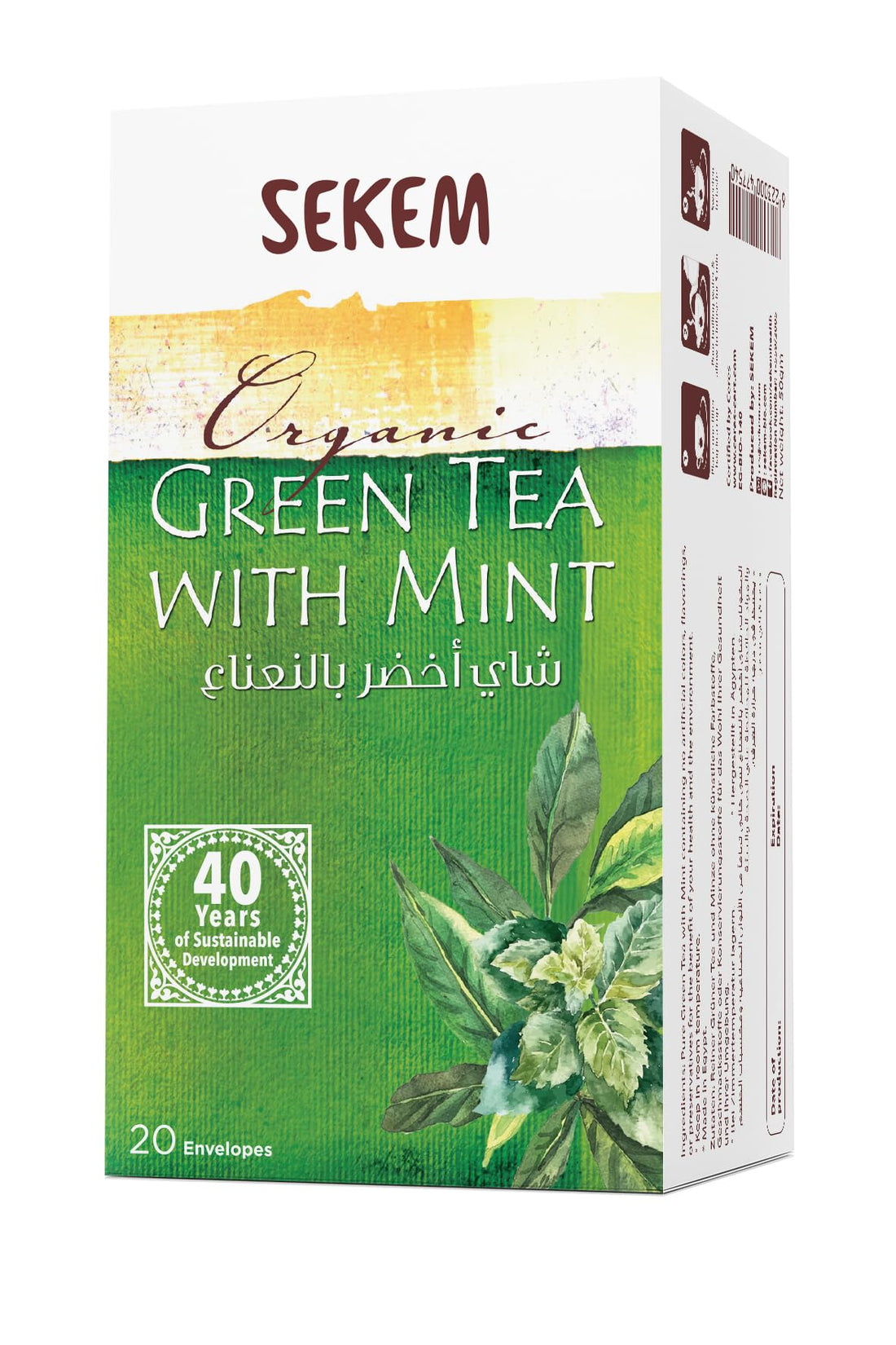 SEKEM Demeter Green Tea With Mint – 20 Envelopes