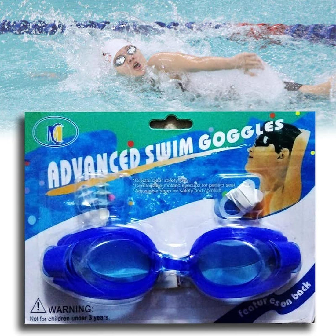 Kids Youth Swimming Goggles with Ear Plugs