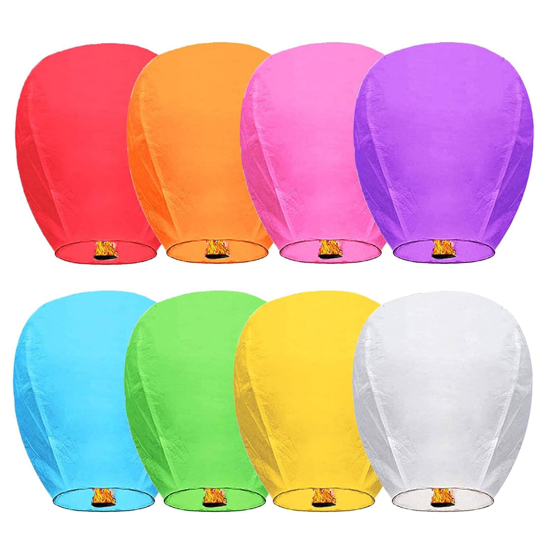 Wonka BAOLY 10 Pack Chinese Sky Lanterns - Wishing Paper Lanterns-Eco Friendly, 100% Biodegradable Wire-Free Fire Resistant Paper Lantern to Release in Sky,Weddings&Partie&Festivals - (Random color)