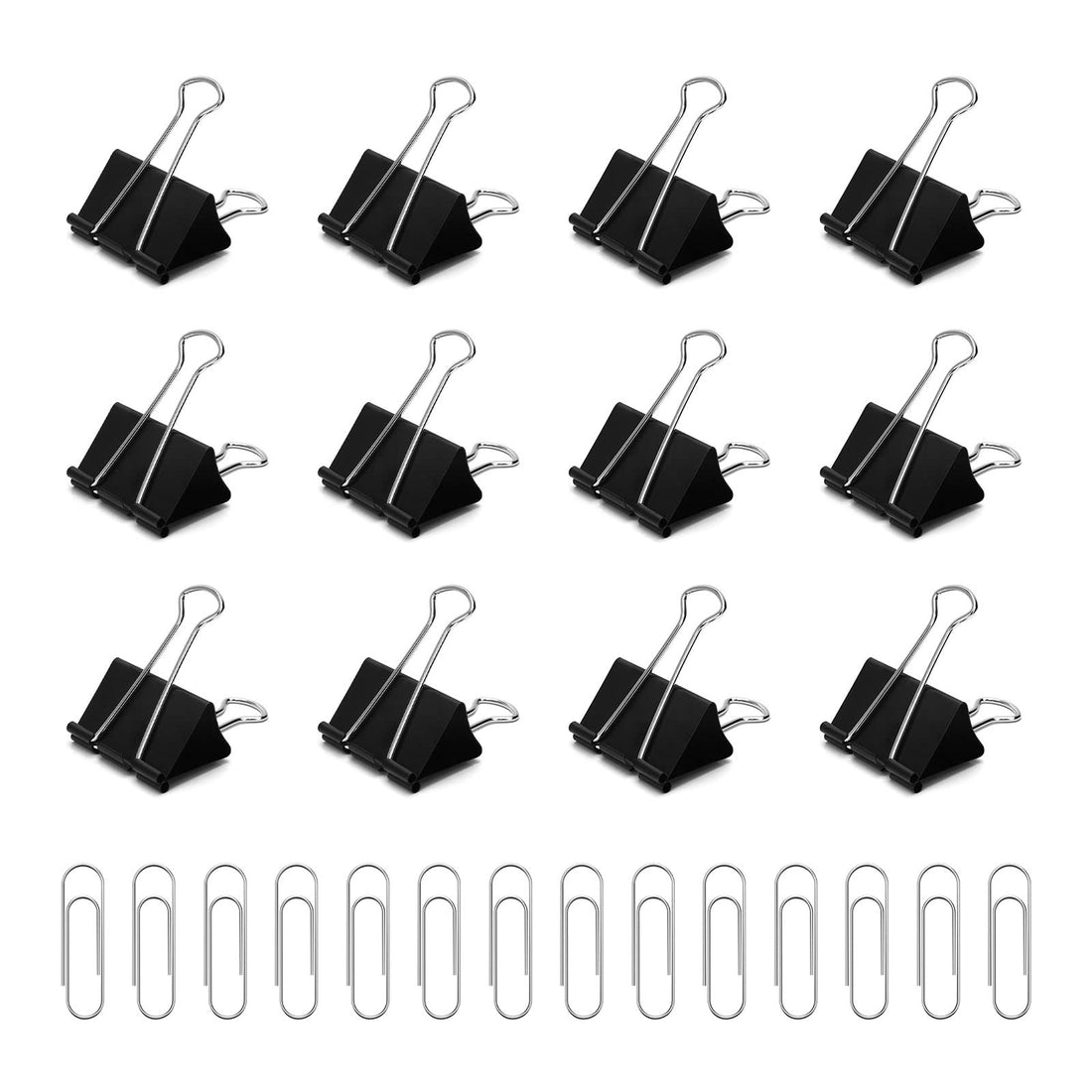 Pack of 100 Black 19mm Multifunctional Paper Clips