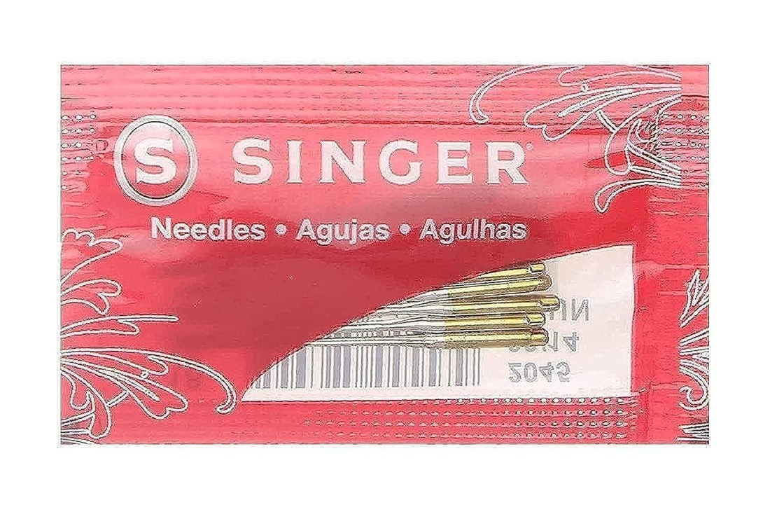 SINGER Beveled Sewing Machine Needles Set with Golden Coat - Multicolour