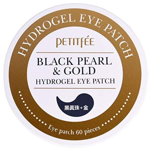 Petitfee, Black Pearl & Gold Hydrogel Eye Patch, 60 pieces