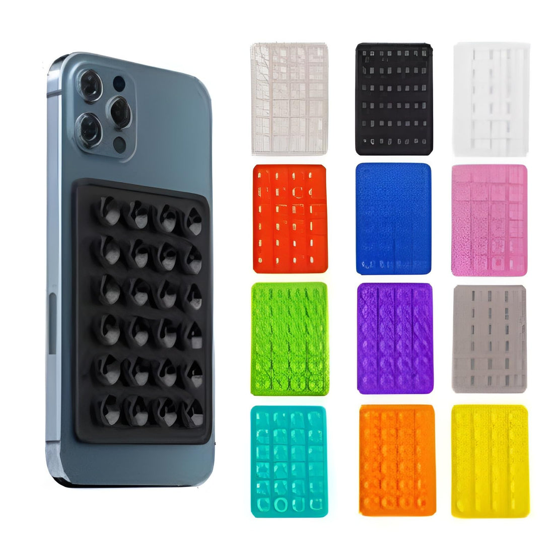 Silicone Phone Holder with Double Sided Suction Cup – Hands-Free Strong Grip Phone Holder for Selfie & Video – Suitable for iPhone and Android
