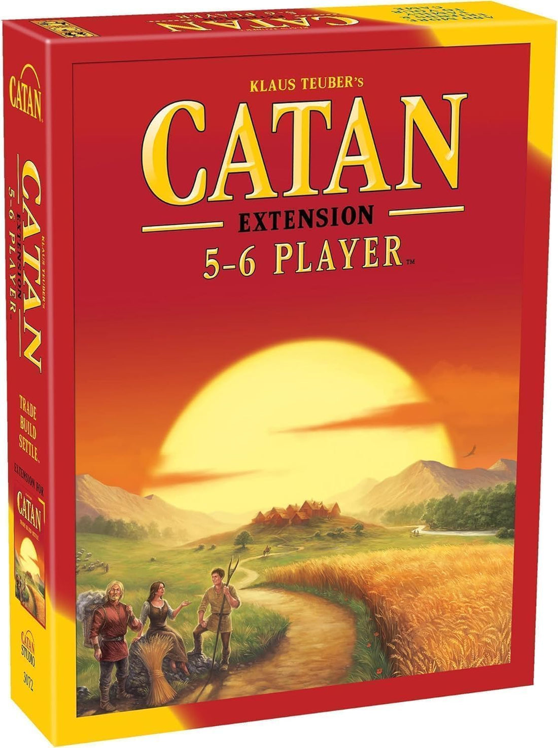 KIDSZONE Catan Base Game, English Language, Family Game For Ages 10, Gifts, Summer Cards Games Catan Board Game - Strategy Civilization Building (Catan Extension 5-6 Players)