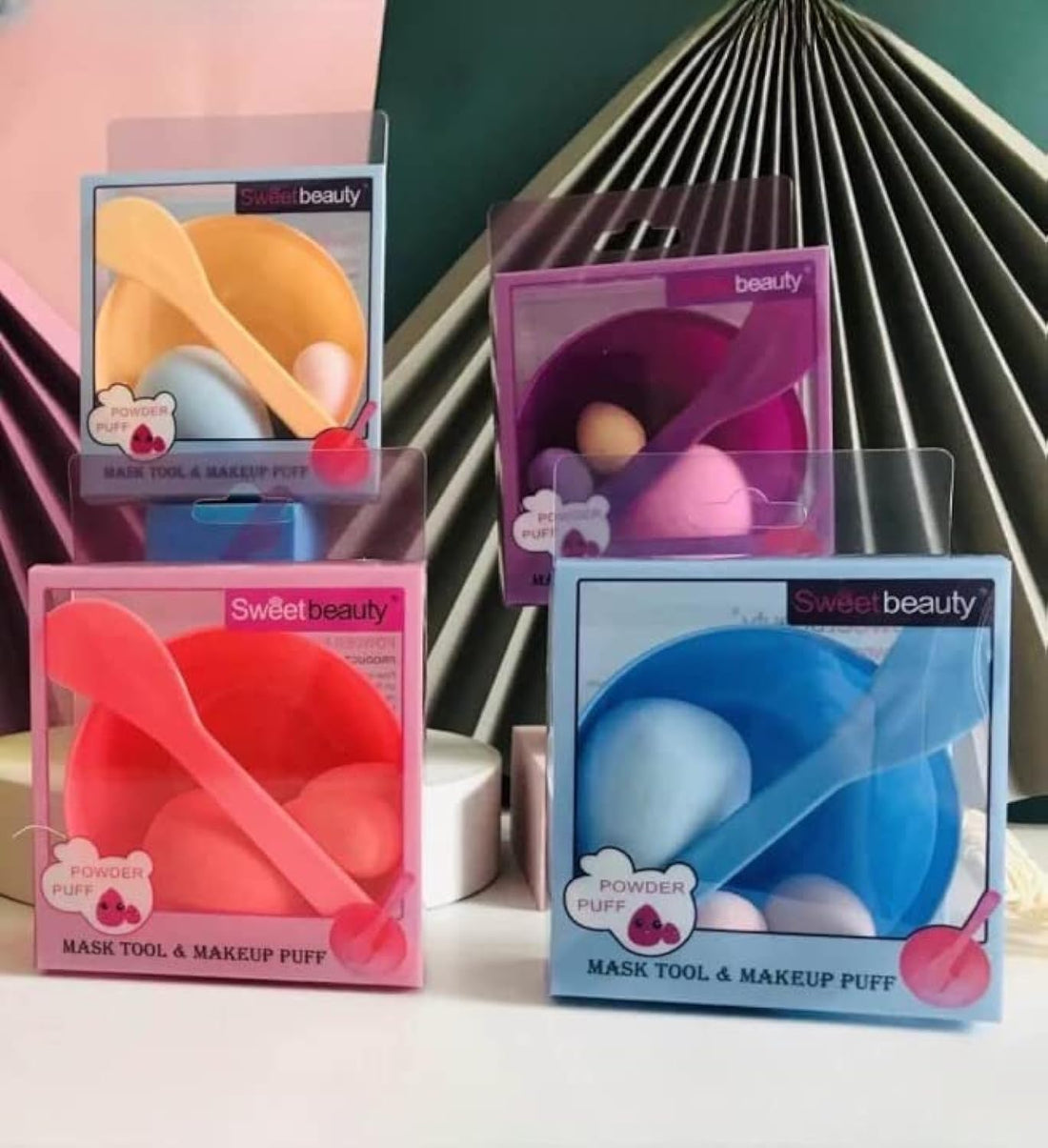 Mask Tool, Mini Sponge Makeup Blender With Bowl And Spatula Set, Beauty Sponge For Touch Up