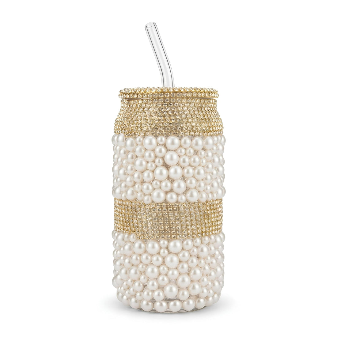 Gemstone Cup - Elegant insulated stainless steel tumbler adorned with sparkling crystals and straw, ideal bridal shower coffee mug gift idea (Model 1)