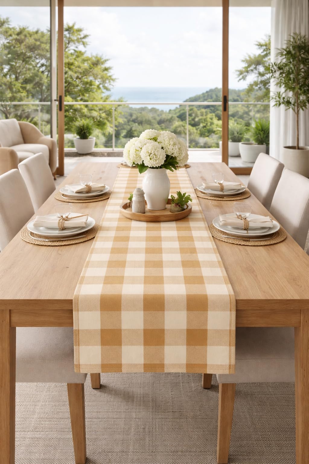 Moan - Laserfoamex Premium Quality Tablecloth – Modern & Classic Elegant Design – Stain Resistant & Easy to Clean – Perfect for Summers, Trips, Kitchen & Gifts – Lasting Colors (tru1007, 70x140cm)
