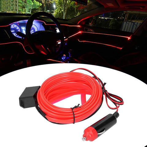 LED Strip Light, Car LED Strip, Ambient Light, Car Interior Lighting DC 12V, Car Interior Lighting - 3M - Red - KaberTrade