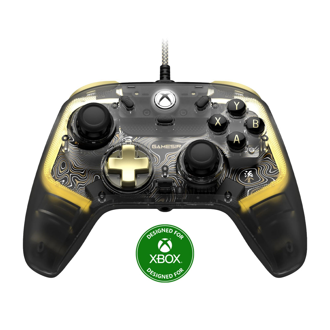 GameSir kaleid Flux Xbox Controller PC Controller Wired Skeleton Hall Effect Stick & Trigger with RGB Light Effect 3.5mm Audio Jack for Xbox Series X|S Xbox One Windows 10/11 Game Pad Back Button