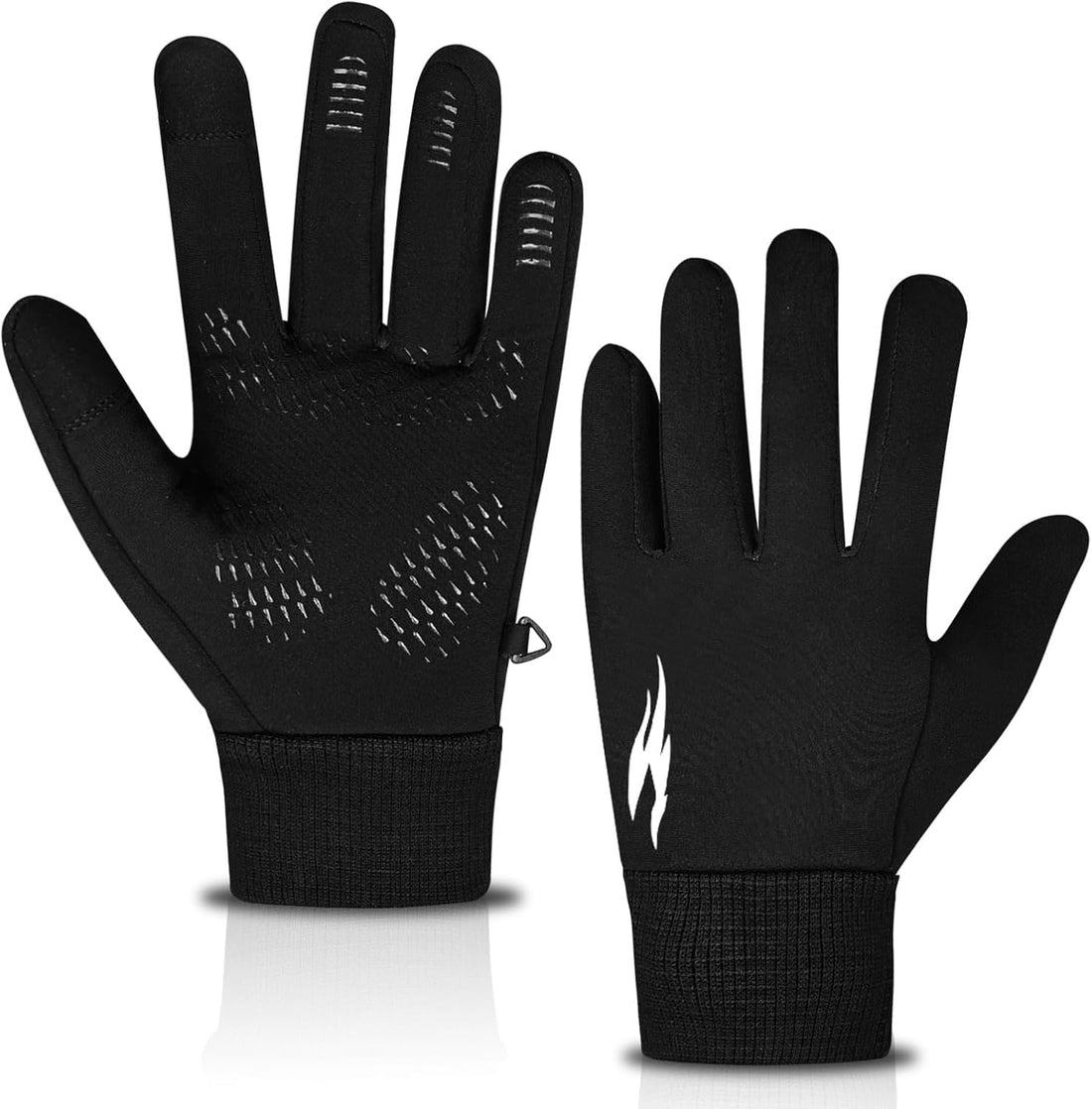 WESTWOOD FOX Winter Thermal Gloves Windproof Running Gloves Touch Screen Warm Anti Slip Silicone Cycling Gloves for Men Women,Elastic Cuff for Driving, Ski Running Football Sports