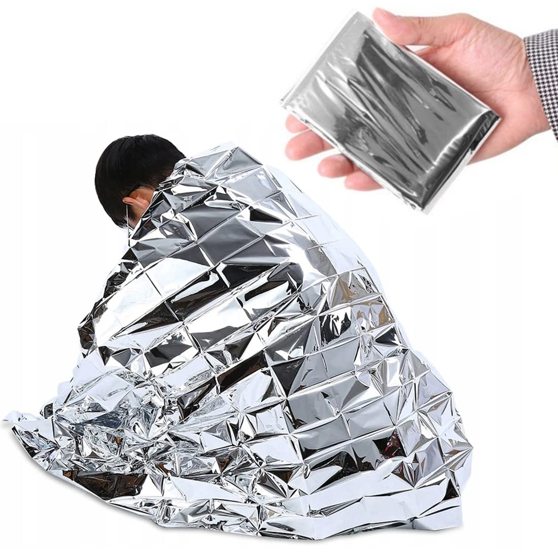 Emergency Thermal Blanket for Hiking, Camping, First Aid - Premium Rescue Blanket, Tear-Resistant and Waterproof - On the Go Emergencies