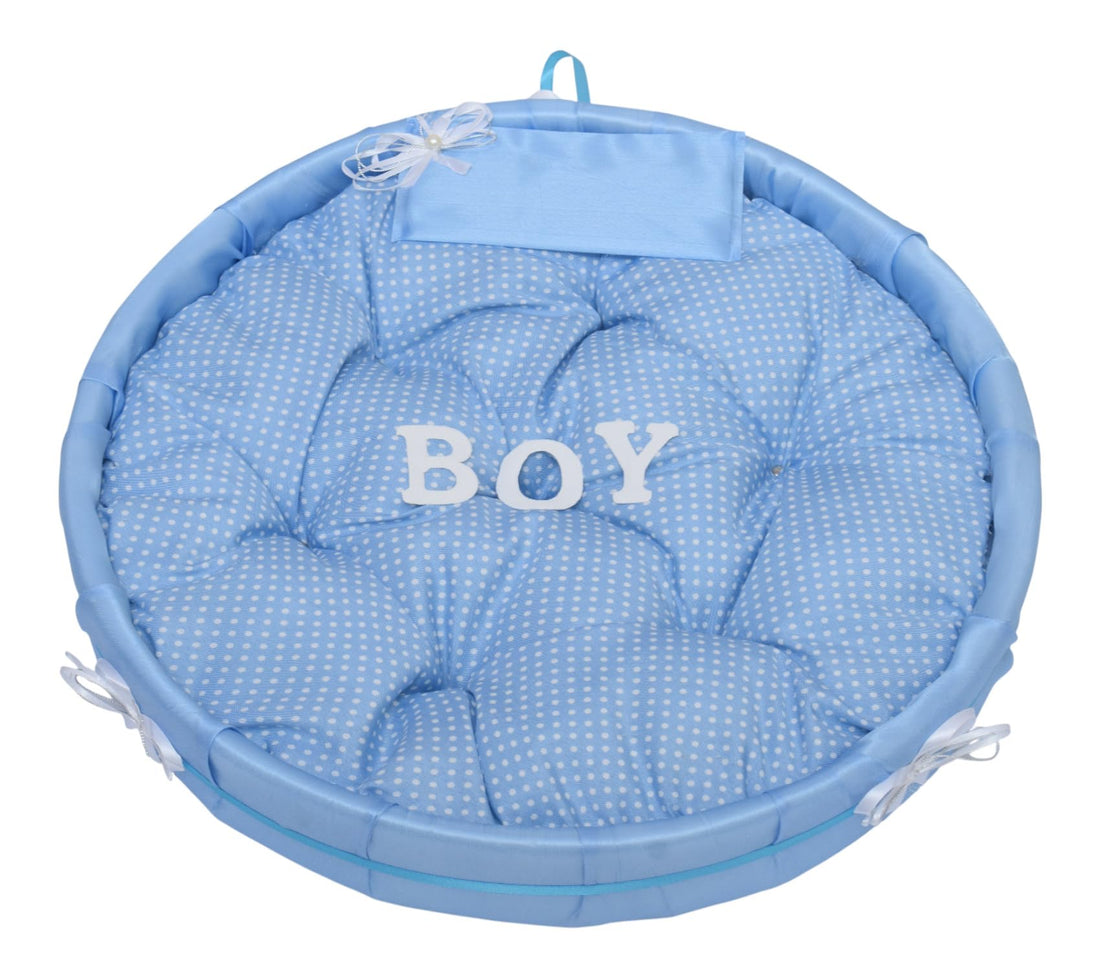 Daphne Special Baby Bed For Newborn Baby Party, 60 X 60 X 10 - Blue