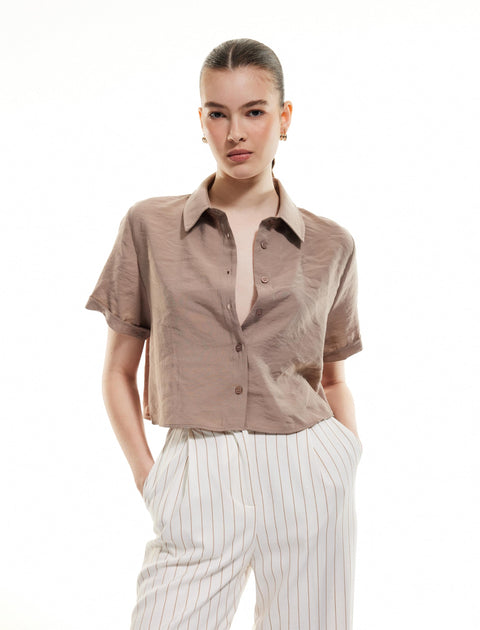 KOTON Womens SHIRTS SS WOVEN TOPS (pack of 1)