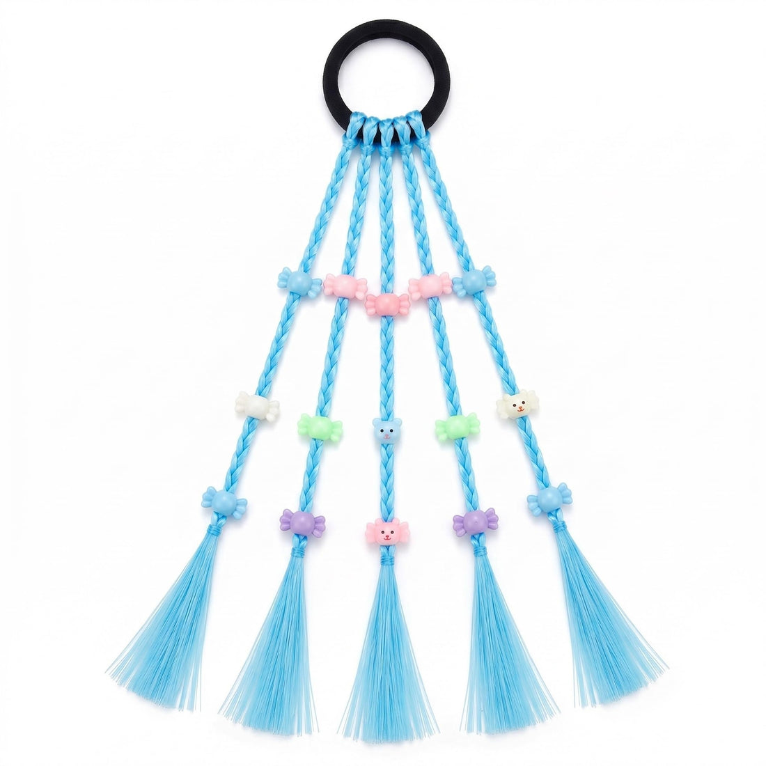 Catch Up Braided Elastic Hair Tie for Women and Girls, Strong Hold No Damage Ponytail Holder for Braids, Soft Stretch Hair Band for Thick and Thin Hair Daily Styling Accessory