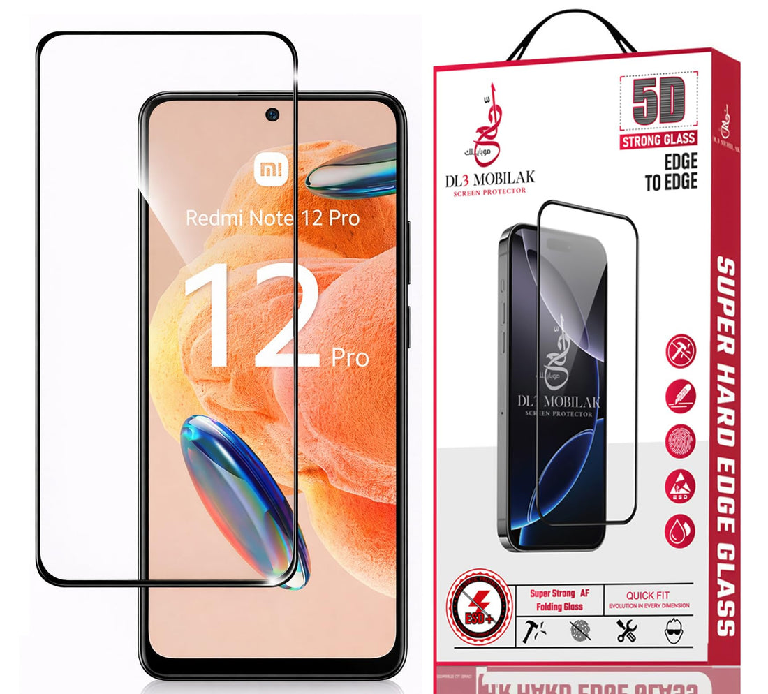 Dl3 Mobilak for Xiaomi Redmi Note 12 Pro 4G Tempered Glass Screen Protector, 9H Hardness Anti-Scratch Tempered Glass flim, Case Friendly, Anti-Scratch