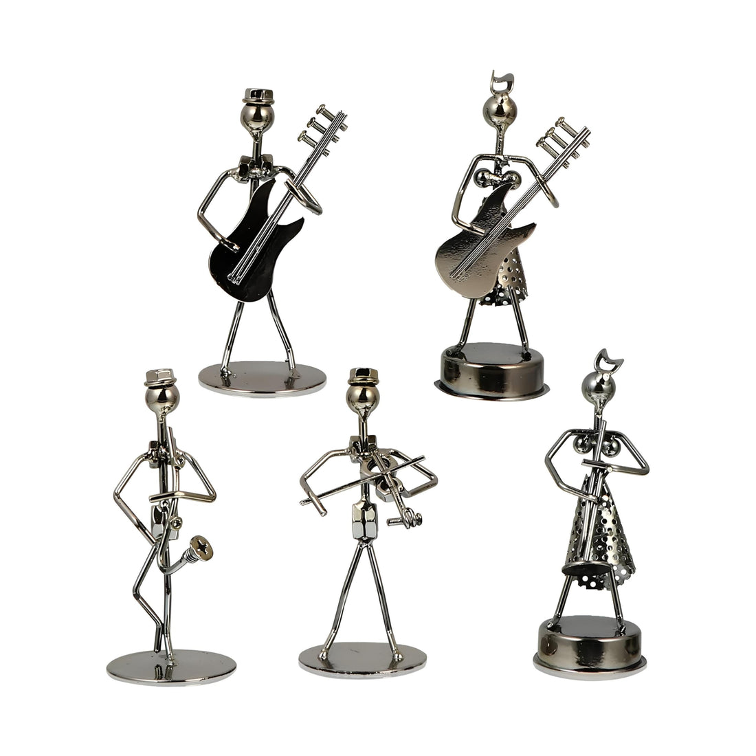 Guitar Statue - Exquisite Golden Guitar Sculpture for TV Stand Decor, Perfect for Music Lovers and Collectors, Adds a Touch of Elegance to Your Home or Office (Model B - 5PCS)