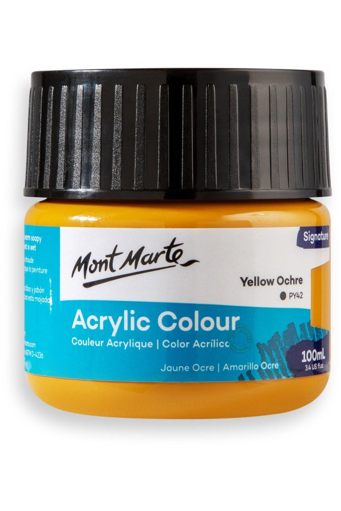 Monte Marte MSCH1007 Acrylic Colour Paint 100 ml, Orange Yellow