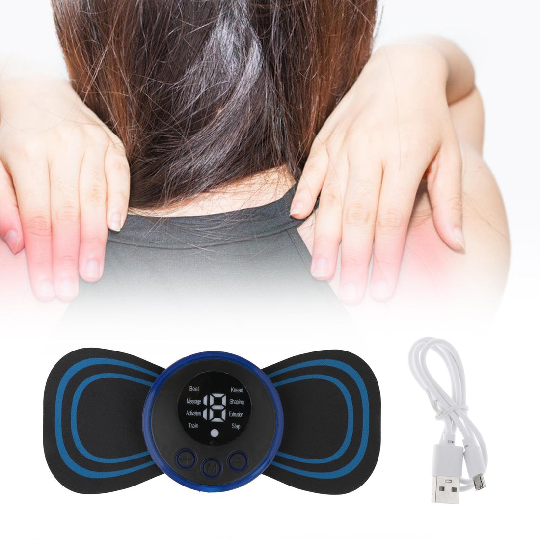 PRIME SHOP Massager with 8 Modes and 19 Massage Intensity Levels, Perfect for Men and Women - Total Relaxation Experience