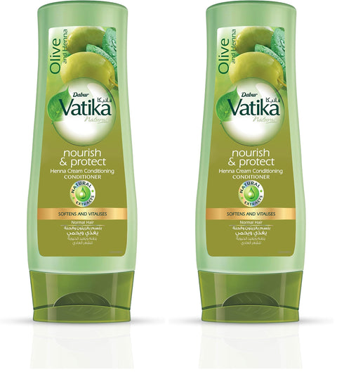 Vatika Naturals Moisture Treatment Conditioner (180mL) | Natural Extracts Enriched with Almond and Honey | Deep Nourishment For Dry and Frizzy Hair (Pack of 2)