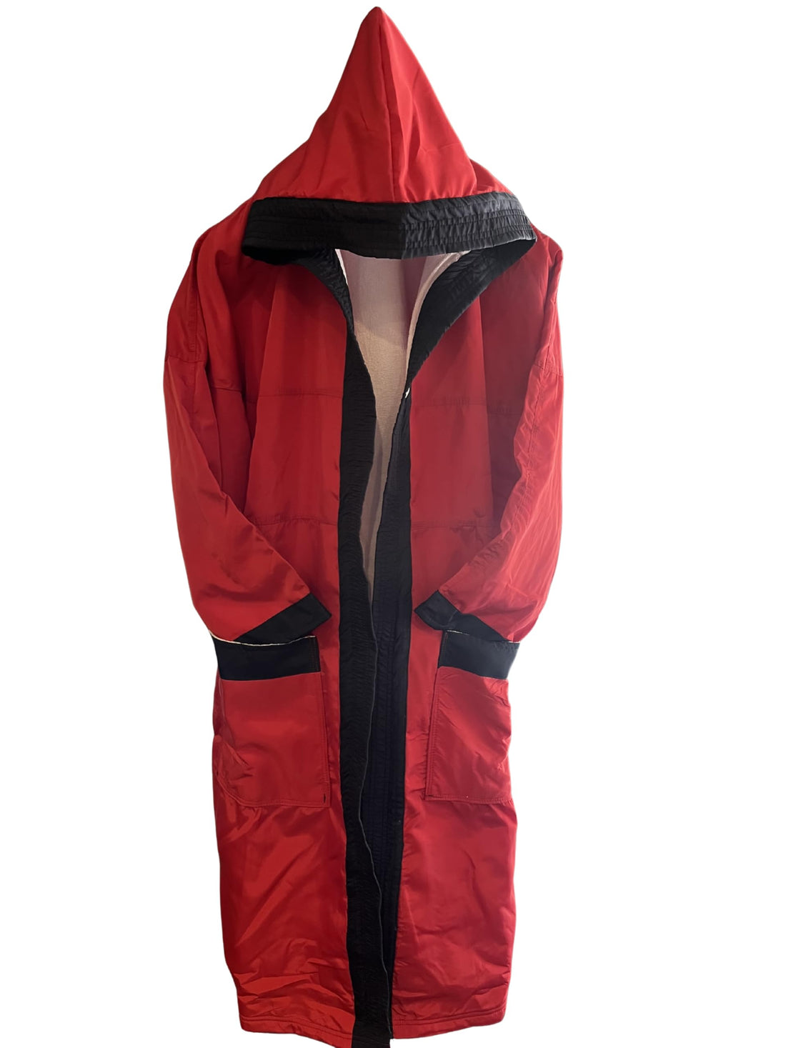 Waterproof Robe with Hood, Belted Sportswear Robe for Swimming, Towel Lining Inside for kids and unisex