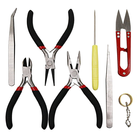 TANJIN 8pcs Jewelry Making Kit - Jewelry Tools with Pliers, Tweezers, Beading Tool - Adult, Unisex, All Seasons