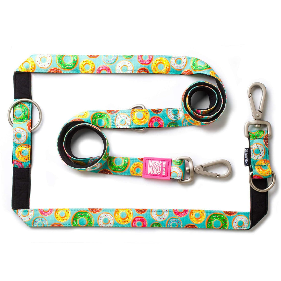 Max & Molly Urban Pets Dog Leash - Multi-Function, Extra Small, Donuts