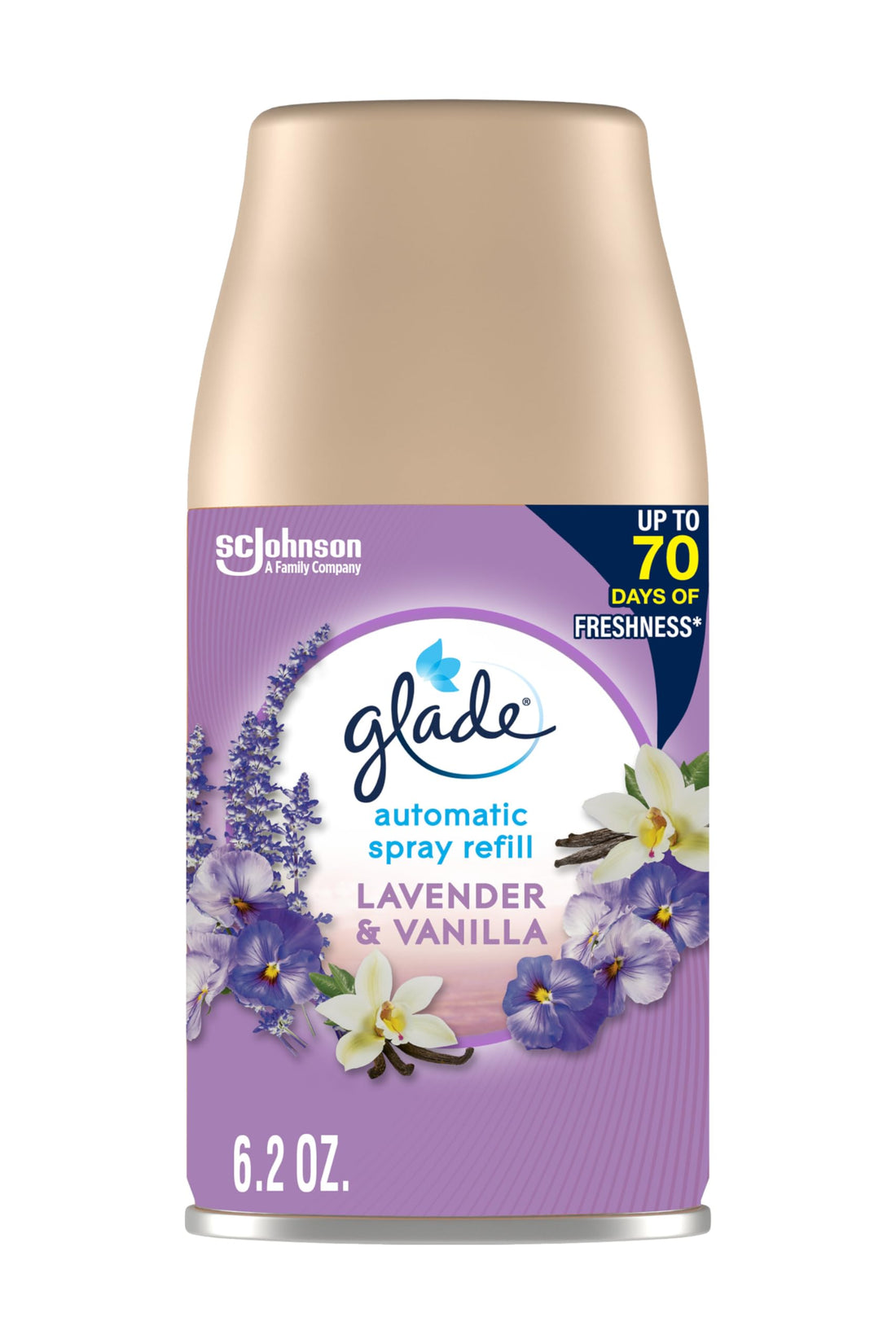 Glade Automatic Spray Refill, Air Freshener for Home and Bathroom, Lavender & Vanilla, 6.2 Oz