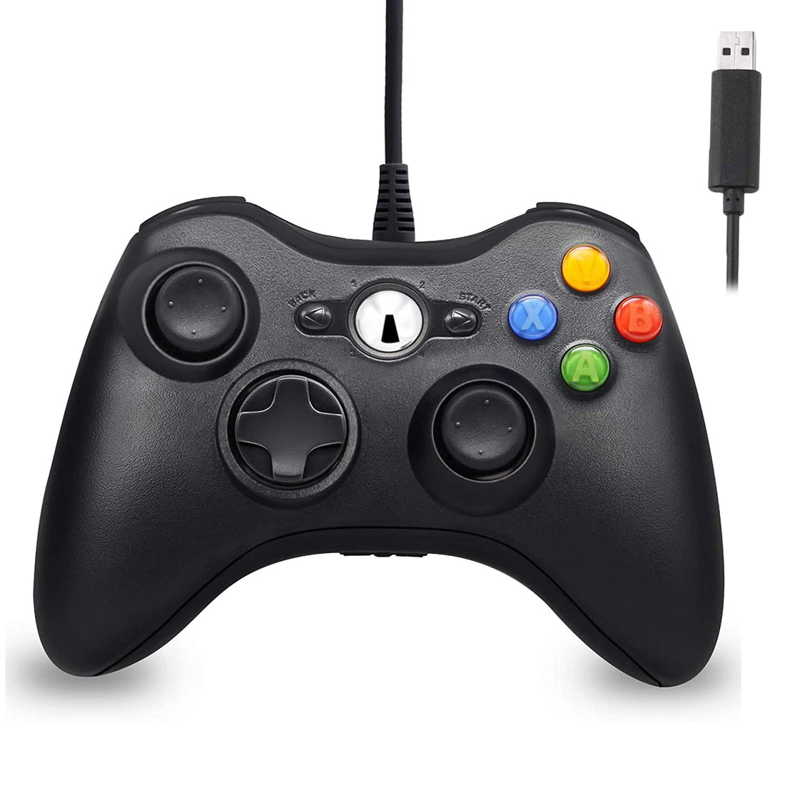 Hovlia Xbox 360 Wired Controller, USB xbox Controller PC Gamepad with Upgraded Joystick for Microsoft Xbox 360& Slim/PC Windows 10/8/7 (Black)