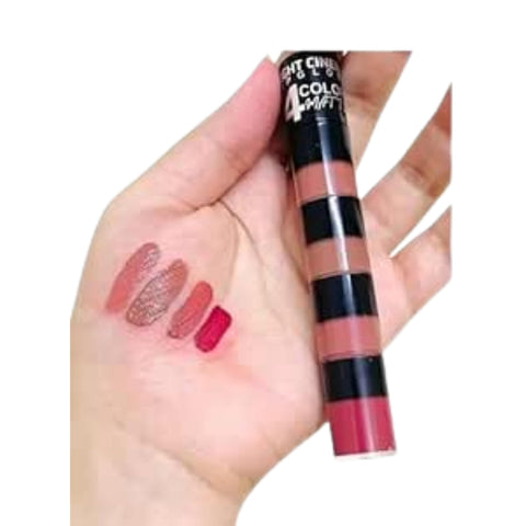 Lip Gloss 4 * 1 Long Lasting Matte Rouge No. 202