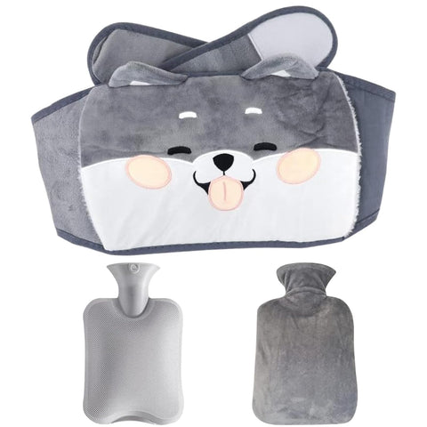 Hot Water Bottle Belt 3in1,Neck Hot Water Bottle Hot Water Pouch with Soft Plush Hand Waist Warmer Cover Hot Water Bag Warm Hand Hot Water Bag for Neck,Period Pain,Shoulder,Waist Warm for Kids Adult