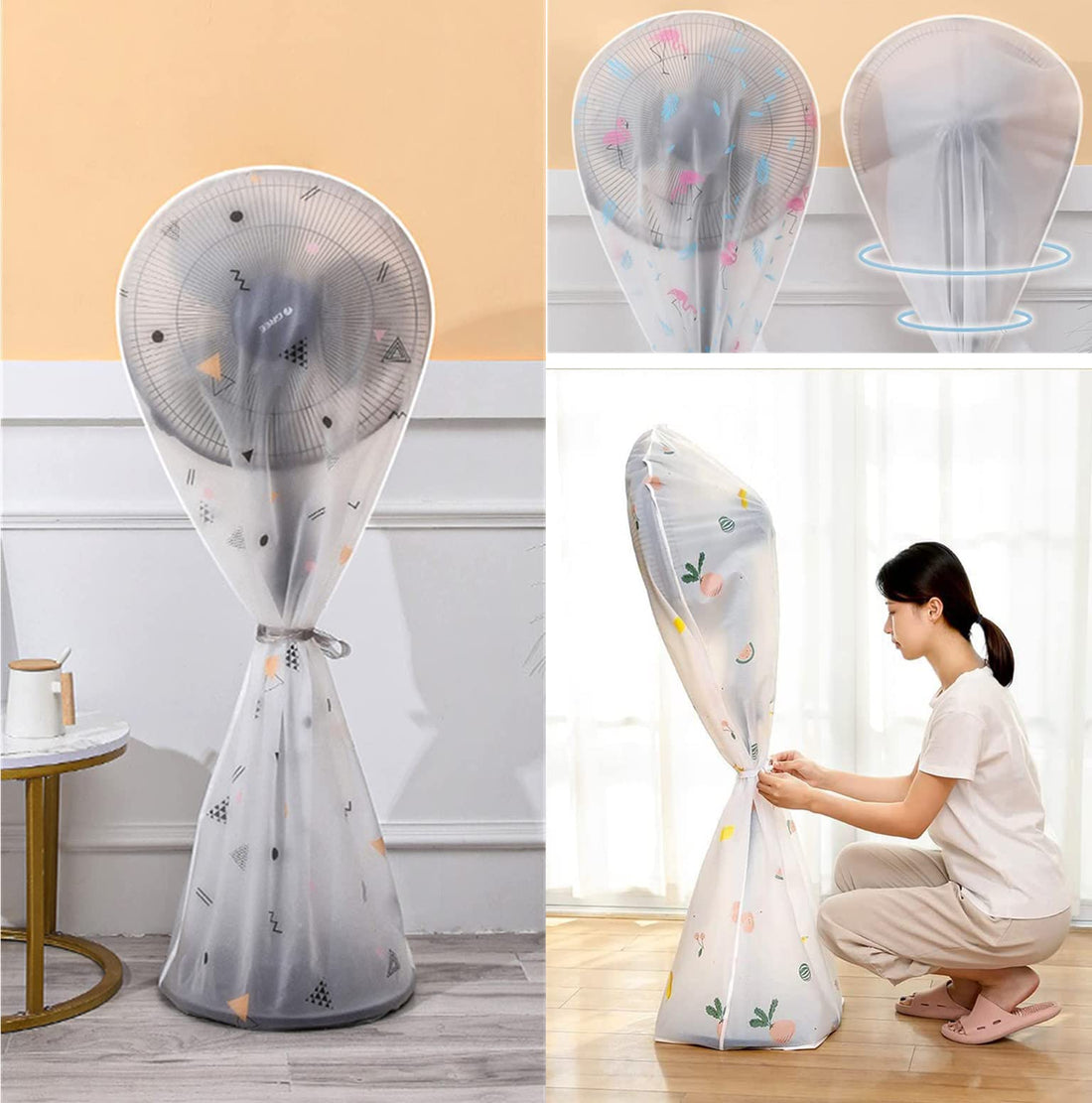 Portal Universal Fan Cover – Dustproof, Washable Protective Cover for Electric Fans