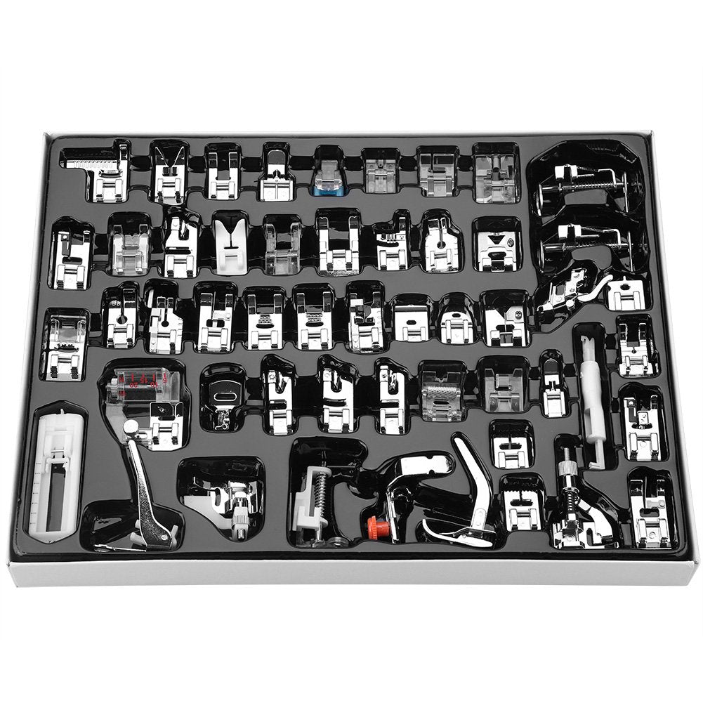 Tnfeeon Professional Sewing Machine Presser Foot Set - 52 Pieces