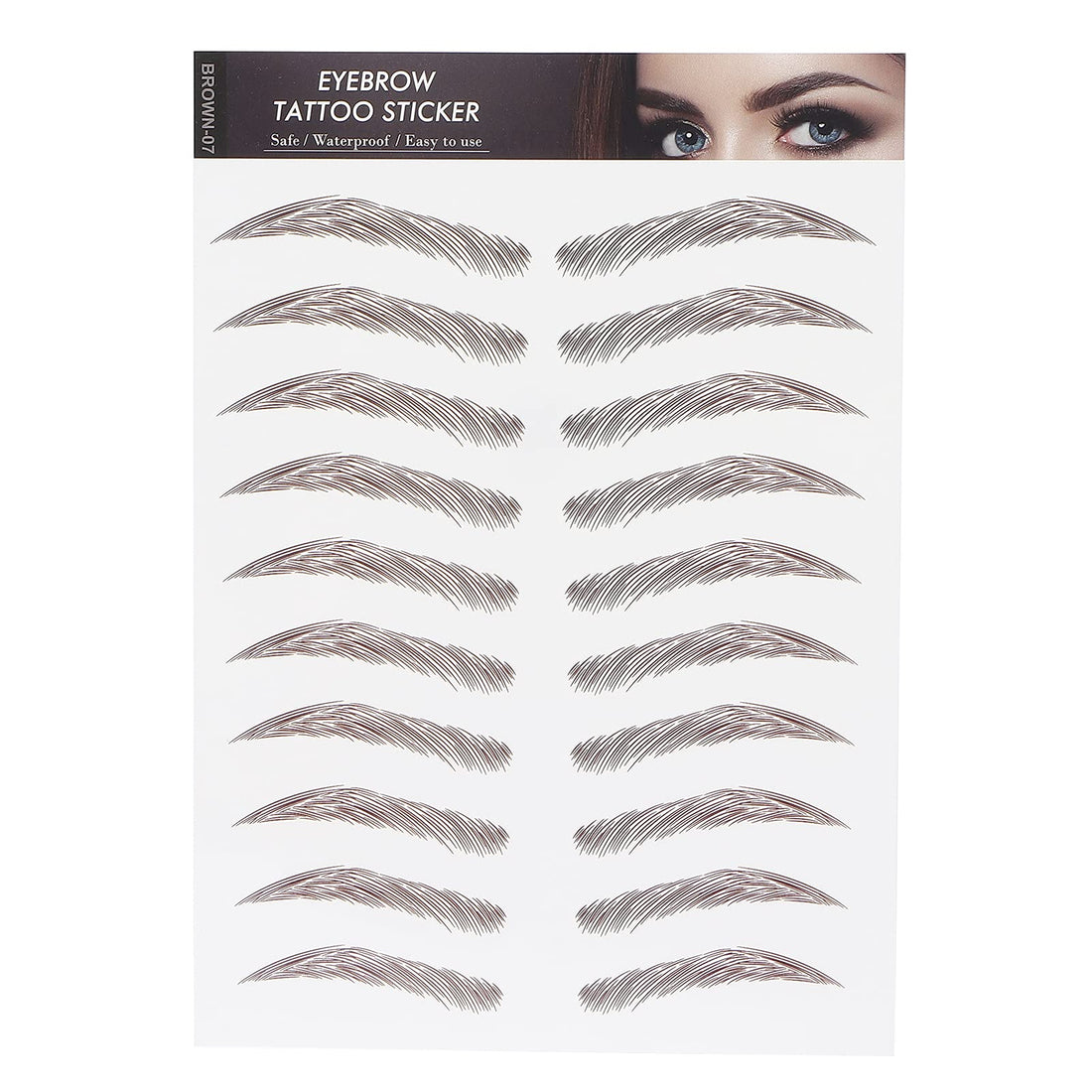 Eyebrow Transfer, Tattoo Sticker Eyebrow Transfer Sticker for Women, Tattoo Stickers Eyebrow Tattoos(Brown-07)