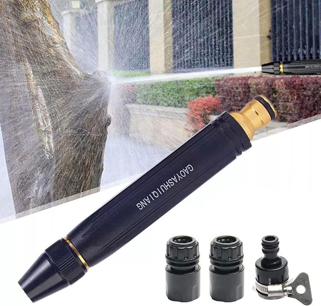 ECVV Car Washing High Pressure Water Gun Nozzle,Garden Hose Nozzle Spray - High Pressure Metal Water Gun Sprinkler,Adjustable Metal Nozzle Garden Hose Sprinkler