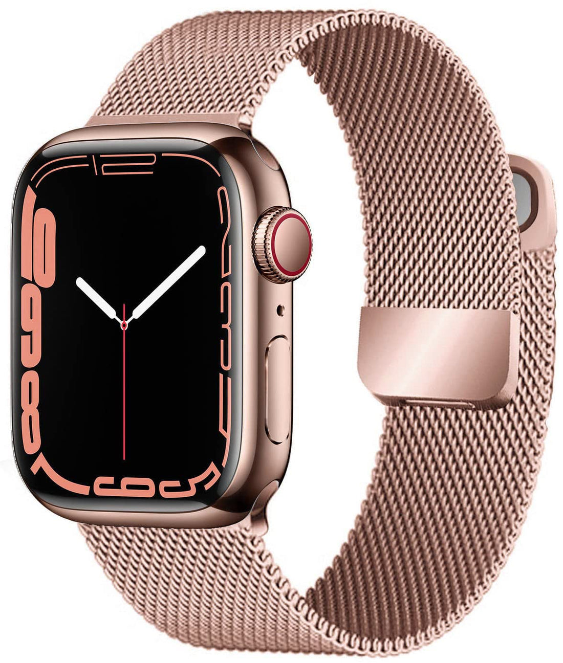 Stainless Steel Magnetic Band Compatible with Apple Watch 49mm 45mm 44mm 42mm, Adjustable Milanese Magnet Metal Strap Men Women for iWatch Series 8/7/6/5/4/3/2/1/SE/Ultra