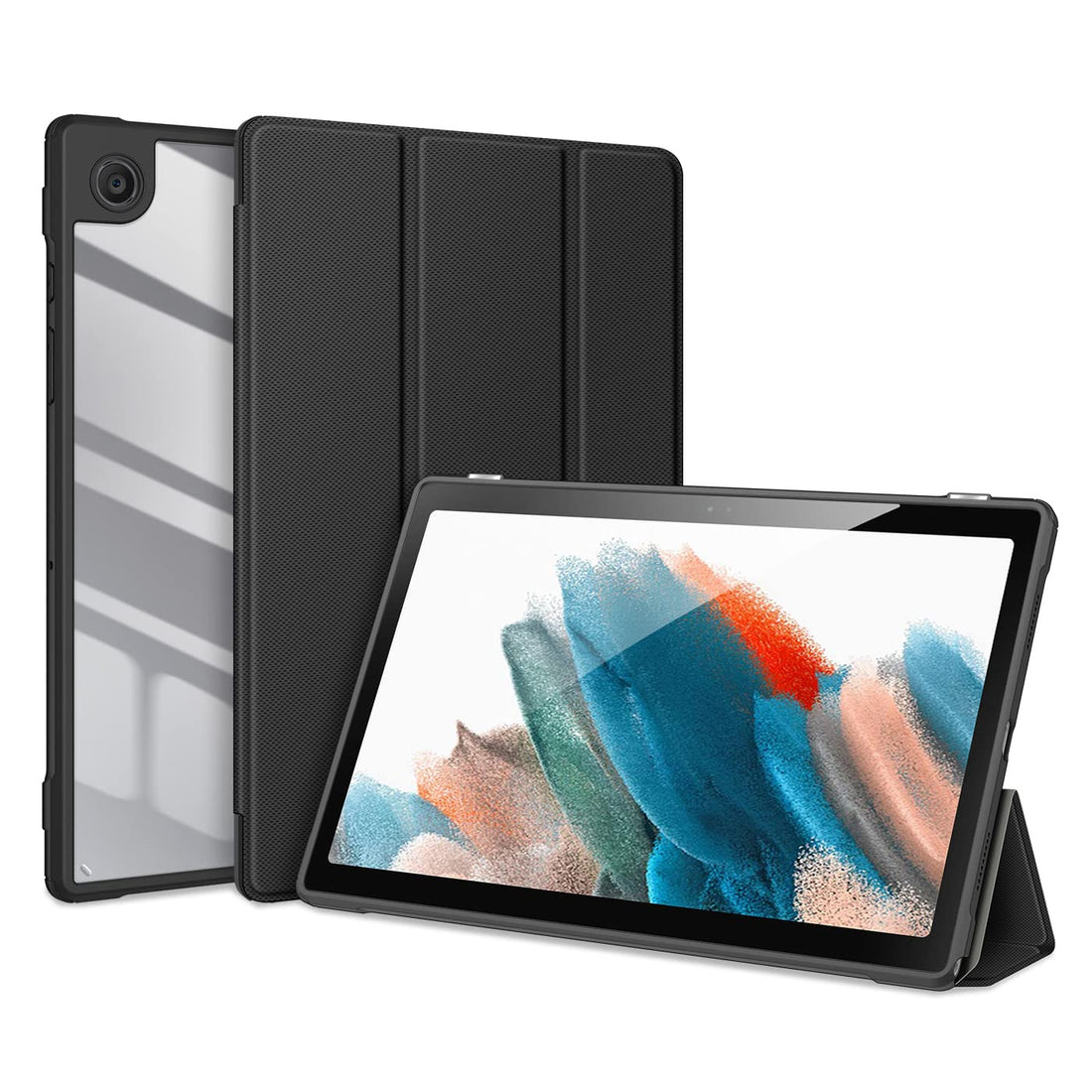 DUX DUCIS [Toby] Series Case, Designed for Samsung Galaxy Tab A8 2021 10.5 (X200/X205), With Pencil Holder & Auto Sleep Wake - Black
