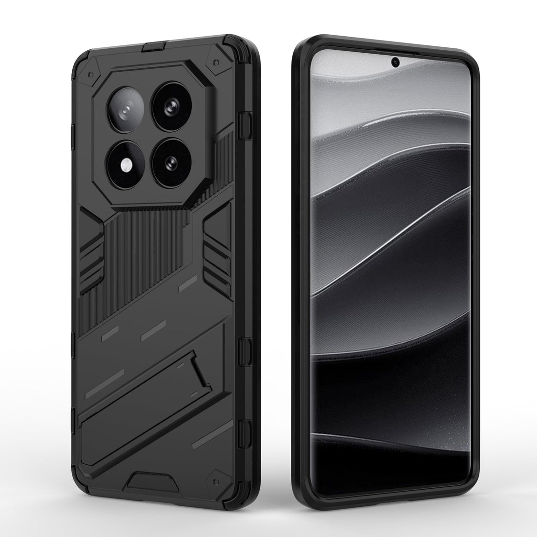 GOLDEN MASK Compatible With Xiaomi Redmi Note 14 Pro Plus 5G Punk Case Anti Protection (Black)